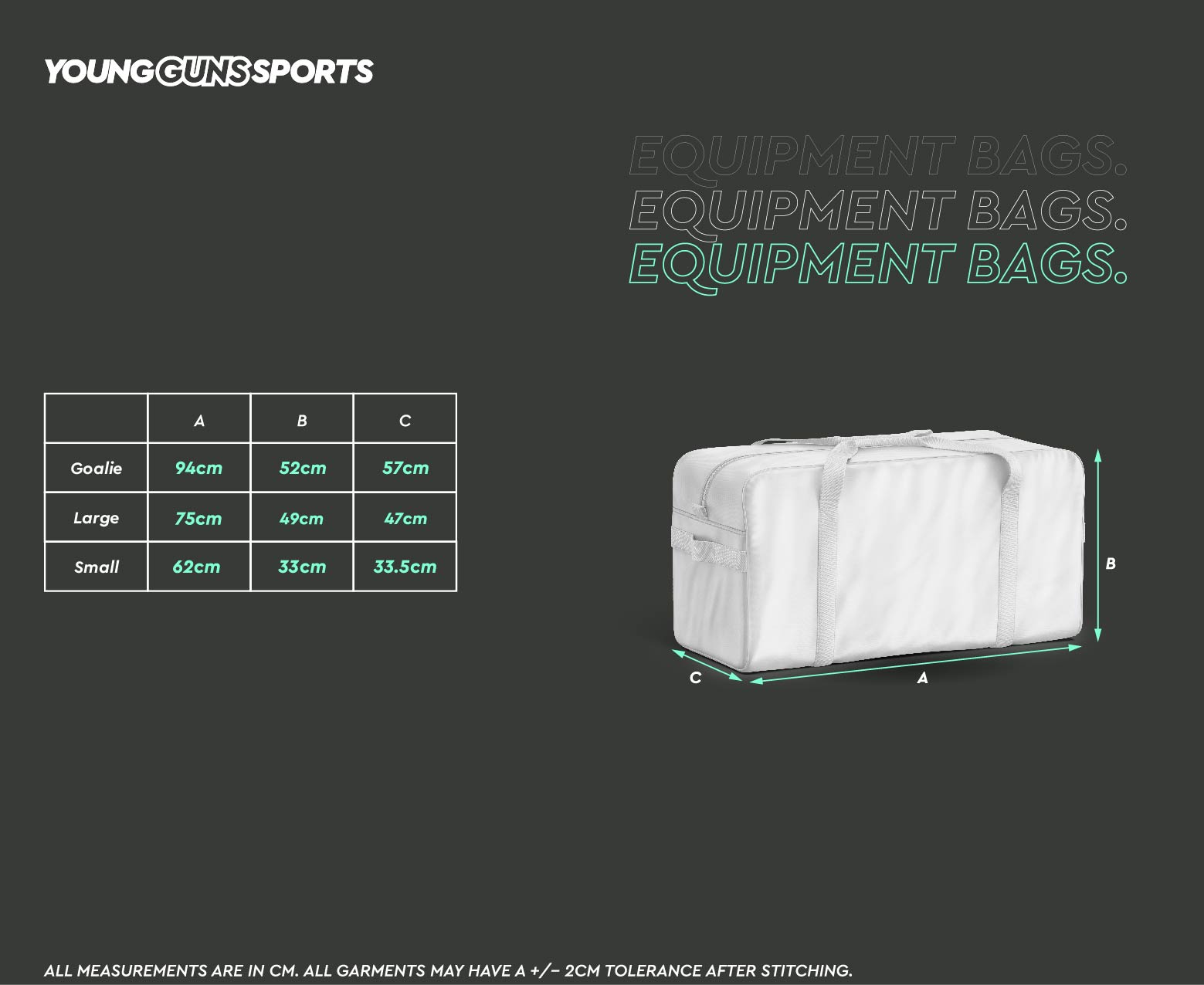 Ozone Ice Rink Hockey Equipment Bag Young Guns Sports